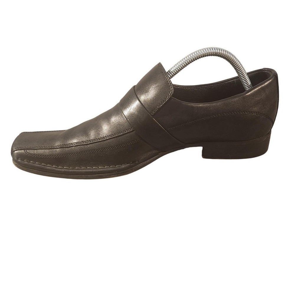 Kenneth Cole New York Shoes Mens Size 9 Black Leather Monk Strap Run Around